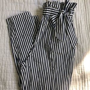 NWT ZARA - NAVY - STRIPED PANTS
